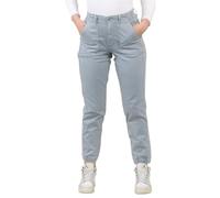 EX M&S Womens Cotton Blend Slim Fit Ankle Grazer Marks and Spencer Self Cuffed Elasticated Wasit Chino Trousers Pants Waist Size Sky Blue 22 Regular