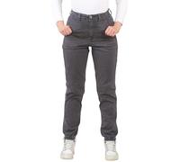 EX M&S Womens Cotton Blend Slim Fit Ankle Grazer Marks and Spencer Self Cuffed Elasticated Wasit Chino Trousers Pants Waist Size Light Indigo 14 Short