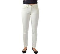 Ex Marks & Spencer M&S Womens Ivory Cream Plait Pocket Trim Slim Leg Jeans Size 10 Long