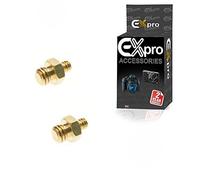 Ex-Pro 1/4" inch Male to 3/8" inch Male 18mm Brass Thread Adapter - Pack of 2