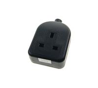 Ex-Pro 1 Gang High Impact Trailing Extension Socket, without Plug and Cable, 13A, Black - 1 Pack