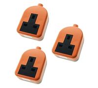 Ex-Pro 1 Gang High Impact Trailing Extension Socket, without Plug and Cable, 13A, Orange - 3 Pack
