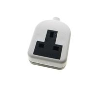 Ex-Pro 1 Gang High Impact Trailing Extension Socket, without Plug and Cable, 13A, White - 1 Pack