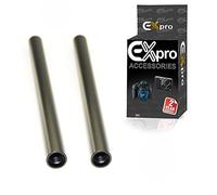 Ex-Pro® 15mm Rail Rod Black Aluminium Alloy 20cm 8" - Pack of 2