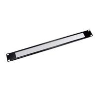Ex-Pro 19 Inch Brush Strip Cable Management Panel, Sturdy 1U Rack Mount Brush Plate with White Bristles - 1 PACK