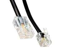 Ex-Pro 20m RJ11 to RJ45 Cable ASDL Broadband Internet Modem Router Flat Lead - Black