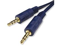 Ex-Pro 20m Shielded 3.5mm Audio Cable, Stereo Aux Lead with Gold Connectors for Speaker, Home, Car, Headphones, Smartphones, Tablets, MP3 Players, and more