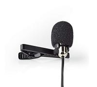 Ex-Pro 3.5mm Lavalier Microphone, Wired Omnidirectional Clip On Lapel Mic with Audio Splitter and Travel Pouch, for Video Call Podcast Gaming Streaming Phone PC Laptop Computer