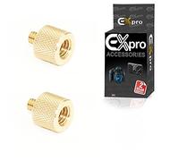 Ex-Pro 3/8" inch Female to 1/4" inch Male Brass Tripod Thread Adapter - Pack of 2