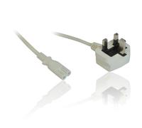 Ex-Pro 3m Figure 8 Eight Radio Mains Power Lead Cable C7, White