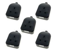 Ex-Pro 5 X High Impact 1 Gang Trailing Extension Socket, Without Plug And Cable, 13A, Black