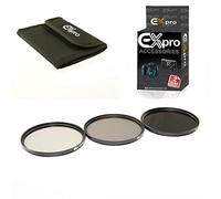 Ex-Pro 62mm ND 3 Piece Filter Kit with Case, ND2, ND4, ND8