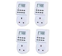 Ex-Pro 7 Day LCD Programmable Mechanical Timer Switch for Mains Plug 4 PACK
