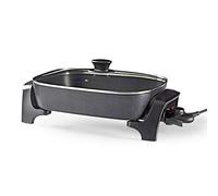 Ex-Pro 7L Non Stick Electric Skillet Frying Pan Cooker, 40cm XXL Multi Function with Cool Touch Handles and Thick Cast Aluminium Body, 2200W