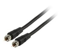 Ex-Pro® Black Coax F Plug to F plug satellite/Cable F-Type Connection Cable Lead - 2m