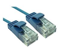 Ex-Pro CAT6 Slim Gigabit Patch Cable, 250MHz, 32AWG Stranded, LSZH, High Speed RJ45 Ethernet UTP LAN Network Lead, for Switch, Router, Modem, Patch Panel - 0.5m, Blue