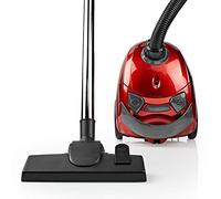 Ex-Pro Compact Bagged Vacuum Cleaner, Powerful Lightweight Cylinder Cleaner with HEPA Filter and Combi Brush, for Hard Floor and Carpet, 700W, 1.5L - Red