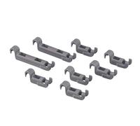Ex-Pro Dishwasher Lower Rack Flip Tynes Plastic Bearing Clips Kit 611472 for Bosch