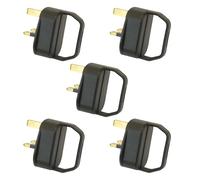 Ex-Pro Easy Pull Mains Plug Top 3A Black Fused with Handle - for Arthritis/Disability/Weak Grip/Elderly - 5 Pack