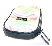 Ex-Pro® Expression Collection - Rainbow Lines Pink - Hard Clam Shock proof Digital Camera Case Bag CR50516O for ACER CE-5330, CE-5430, CE-6430, CI-6330, CI-8330, CP-8531, CP-8660, CR-8530, CS-5330, ADVENT MP8, Agfa DC-1338i, DC-530i, DC-630, DC-630i, DC-730i, DC-830, DC-8330i, DC-8338i, e-Photo CL18 & More.