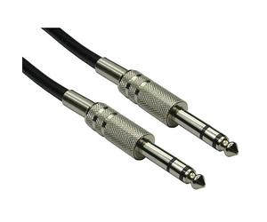 Ex-Pro Guitar Lead, Nickel 20m, 6.35mm 1/4" Male to Male TRS Stereo Jack Instrument Patch Cable for Effects Pedal Board Bass Keyboard Amplifier