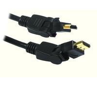 Ex-Pro® High Speed [ANGLE/ROTATING/BENDING] - 0.7m 24K Gold HDMI to HDMI Lead Cable, OFC Fully Sheilded Lead. FULL HD Support.