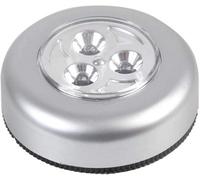 Ex-Pro Wireless LED Push Lights with 3 Cool White LEDs, Battery Powered, Stick On Night Light, for Wardrobe, Closet, Under Cabinet, Kitchen, Stairs - 1 Pack