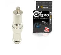 Ex-Pro Metal Spigot with 1/4'' & 3/8'' Double male thread Screw for Studio Photography