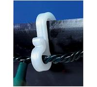 Ex-Pro® Mini Gutter Hooks Clips Outdoor Christmas Xmas Icicle Fairy Lights Plastic White- Pack of 36