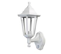 Ex-Pro Outdoor Security Wall Light Lantern With Pir Motion Sensor, Ip44 Rated, E27 Led Gls Fitting, White