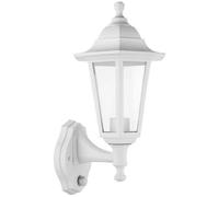 Ex-Pro Outdoor Wall Light Lantern With Dust To Dawn Sensor, Led E27 11W, Ip44 Rated, 26X19Cm, White