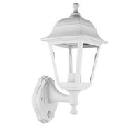 Ex-Pro Outdoor Wall Light Lantern With Dust To Dawn Sensor, Led E27 11W, Ip44 Rated, 27X14Cm, White