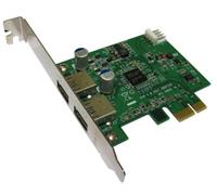 Ex-Pro PCI-E USB 3.0 Expansion Card with 2 Ports, PCI Express 2.0, Super-Speed 5Gbps, Backwards Compatible with USB 2.0 1.1, Windows 7 8 10 Compatible