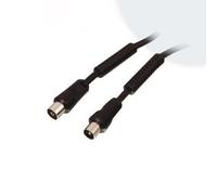 Ex-Pro Premium Black 100Hz Pro Coax TV RF Ariel connection Cable Lead - P-S/Plug to Socket/Male to Female - 1.5m