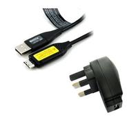 Ex-Pro Samsung Digimax [CHARGE PACKAGE] SAC-47 SAC47 Replacement USB to Mains Digital Camera Charger plus OEM SUC-C5 SUCC5 USB Cable Lead suitable for Samsung HZ10W, HZ10 W, HZ15W, HZ15 W, i100, i 100, WB500, WB550