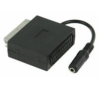Valueline VLVP31930B02 - cable interface/gender adapters (Scart + 3.5mm, Scart, Black, Male/Female, Nickel, Polybag)