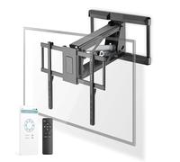 Ex-Pro Smart Motorised Lift TV Wall Mount Bracket for 37-75" Screen Max 35kg, Remote Controlled Height Adjustment, Manual Tilt & Swivel