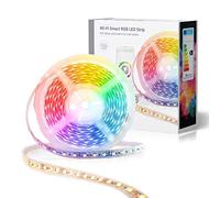 Ex-Pro Smart Wi-Fi LED Strip Lights, 5m RGB Warm Cool White Colour Changing Tape Lighting with App and Voice Control, for Home Bedroom Kitchen DIY Decoration