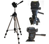 Ex-Pro TR-570AN Photographic Camera Tripod for Canon EOS 350D - (620mm - 1700mm / 67") Light Weight Full Geared System, Fluid Pan Head, 3 Section Lock Legs, Spirit Level, Quick Release