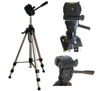 Ex-Pro TR-570AN Professional Photographic Camera Tripod (620mm - 1700mm / 67") Light Weight, Full Geared system, Fluid Pan Head, 3 Section Lock Legs, Spirit Level, Fast Install, Quick Release, Suitable for Nikon Coolpix, Canon, Casio Exilim, Fuji Finepix, and more