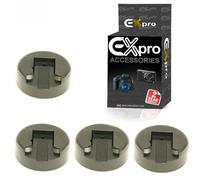 Ex-Pro Universal Hot Shoe Adapter with 1/4'' Thread and Pinhole for Studio Light Stand [4 Pack]
