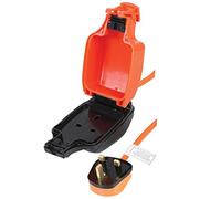 Ex-Pro Weatherproof Mains Outdoor Electrical Extension Lead for Garden and DIY Tools, 13 Amp, IP54, 1 Gang Socket, 2m