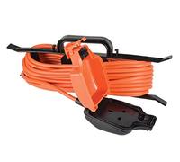 Ex-Pro Weatherproof Mains Outdoor Electrical Extension Lead for Garden and DIY Tools, 13 Amp, IP54, 1 Gang Socket, with H Frame, 5m