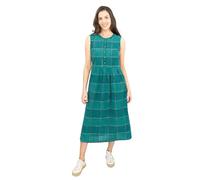 Ex Seasalt Creek Cottage Women's Sleeveless Summer Midi Dresses Elegant Comfortable A-Line Ladies Dress (UK, Numeric, 10, Regular, Regular, Green)
