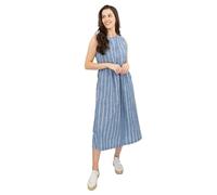 Ex Seasalt Creek Cottage Women's Sleeveless Summer Midi Dresses Elegant Comfortable A-Line Ladies Dress (UK, Numeric, 12, Regular, Regular, Blue)