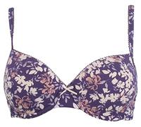Ex-Store Lightly Padded Cotton Rich Underwire Floral Print Bra Purple 34D