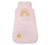 Ex UK Store Baby Winter Sleeping Bag 2.5 Tog 100% Cotton Sizes Newborn to 24 Months Boys Girls (AS 155 - Be Happy Sunshine / 0-6M)