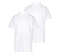 Ex UK Store Boys 2 Pack White Polo School T Shirts 3 4 5 6 7 8 9 10 11 12 13 14 15 16 Years (A5D4-10-11y)