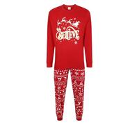 Ex UK Store Family Christmas Pyjamas Matching Xmas Festive PJ Sets Kids Ladies Mens New (BLV XL)
