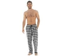 Ex UK Store Mens Check Pyjama Bottoms M L XL XXL Night Sleep Lounge PJ Pants With Pockets (HT242 BLK XXL)